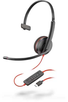 Plantronics Blackwire C3210 Mono USB-C Headset 